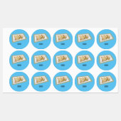 Cartoon van Jiaozi/Chinese dumplings Labels (Vel)