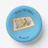 Cartoon van Jiaozi/Chinese dumplings Papieren Kommen (Voorkant)