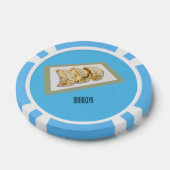 Cartoon van Jiaozi/Chinese dumplings Poker Chips (Enkel)