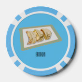 Cartoon van Jiaozi/Chinese dumplings Poker Chips (Achterkant)