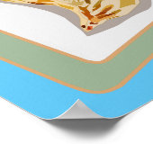 Cartoon van Jiaozi/Chinese dumplings Poster (Hoek)