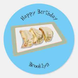 Cartoon van Jiaozi/Chinese dumplings Ronde Sticker