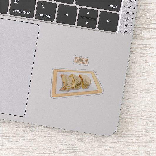 Cartoon van Jiaozi/Chinese dumplings Sticker (Detail)