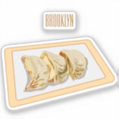 Cartoon van Jiaozi/Chinese dumplings Sticker (Voorkant)