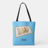 Cartoon van Jiaozi/Chinese dumplings Tote Bag (Achterkant)