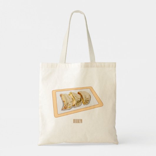 Cartoon van Jiaozi/Chinese dumplings Tote Bag (Achterkant)