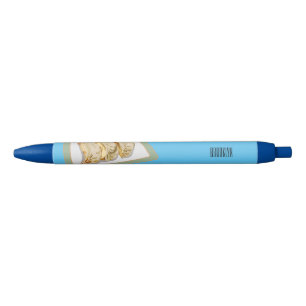 Cartoon van Jiaozi/Chinese dumplings Zwarte Inkt Pen