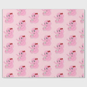 Cartoon van jute olifanten, verpakkingspapier cadeaupapier (Vlak)