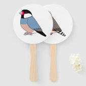 Cartoon van jutegolf handwaaier (Voorkant en achterkant)