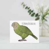 Cartoon van Kakapo Briefkaart (Staand voorkant)