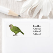 Cartoon van Kakapo Etiket (Insitu)