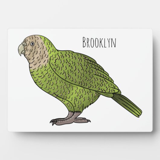 Cartoon van Kakapo Fotoplaat (voorkant)