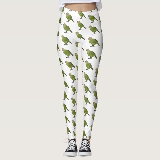 Cartoon van Kakapo Leggings (Voorkant)