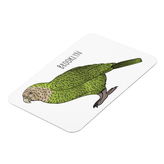 Cartoon van Kakapo Magneet (Linkerzijde)