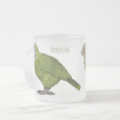 Cartoon van Kakapo Matglas Koffiemok (Voorkant links)