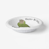 Cartoon van Kakapo Papieren Kommen (Gebogen)