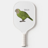 Cartoon van Kakapo Pickleball Paddle (Achterkant)