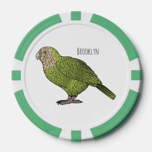 Cartoon van Kakapo Poker Chips (Voorkant)
