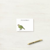 Cartoon van Kakapo Post-it® Notes (Op bureau)