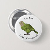 Cartoon van Kakapo Ronde Button 5,7 Cm (Voorkant /achterkant)