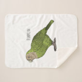 Cartoon van Kakapo Sherpa Deken (Voorkant (horizontaal))