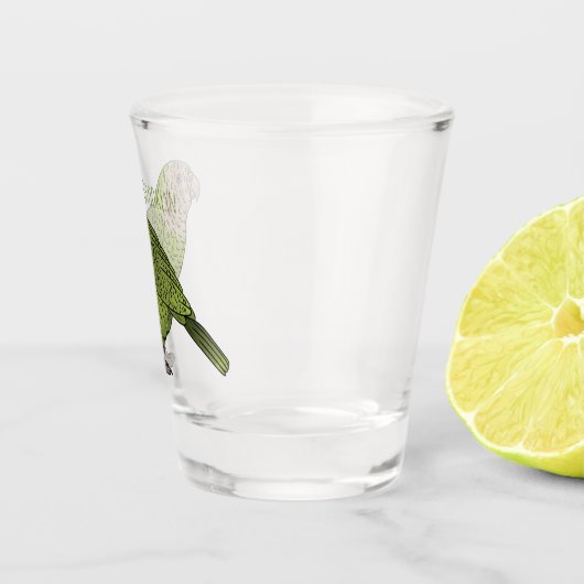 Cartoon van Kakapo Shot Glas (Rechts)