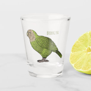 Cartoon van Kakapo Shot Glas