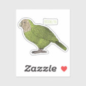 Cartoon van Kakapo Sticker (Vel)