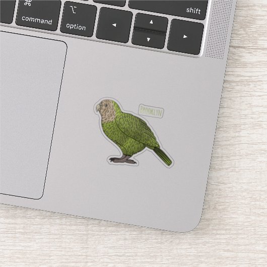 Cartoon van Kakapo Sticker (Detail)