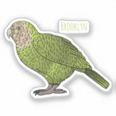 Cartoon van Kakapo Sticker (Voorkant)