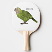 Cartoon van Kakapo Tafeltennisbatje (Achterkant)