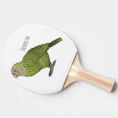 Cartoon van Kakapo Tafeltennisbatje (Zijkant)