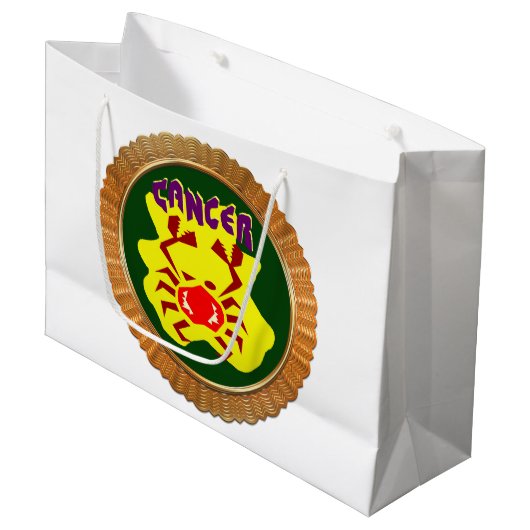 Cartoon van kanker Zodiac Astrology design Horosco Large Cadeautasje (Voorkant Gekanteld)