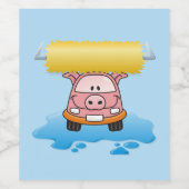 Cartoon van karwas wijn etiket (Enkel label)