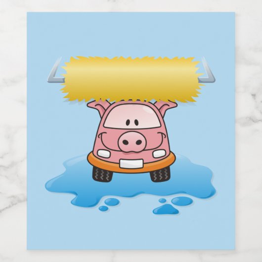 Cartoon van karwas wijn etiket (Enkel label)