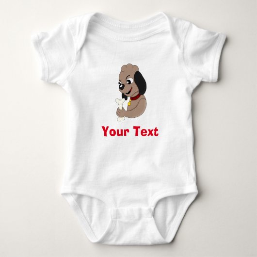 Cartoon van kattepuppy dog romper (Voorkant)