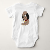 Cartoon van kattepuppy dog romper (Achterkant)