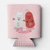 Cartoon van kawaï-luiers en paprika's blikjeskoeler (Achterkant)