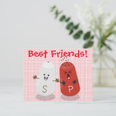 Cartoon van kawaï-luiers en paprika's briefkaart (Staand voorkant)