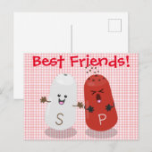 Cartoon van kawaï-luiers en paprika's briefkaart (Voorkant / Achterkant)