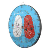 Cartoon van kawaï-luiers en paprika's dartbord (Voorkant Rechts)