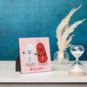 Cartoon van kawaï-luiers en paprika's fotoplaat (Insitu)