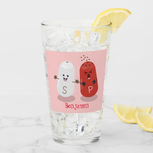 Cartoon van kawaï-luiers en paprika's glas (Achterkant ijs)