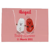 Cartoon van kawaï-luiers en paprika's groot cadeauzakje (Achterkant)