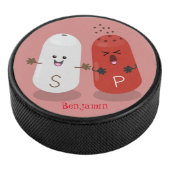 Cartoon van kawaï-luiers en paprika's hockey puck (3/4)