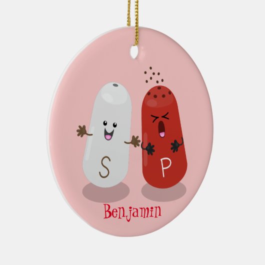 Cartoon van kawaï-luiers en paprika's keramisch ornament (Rechts)