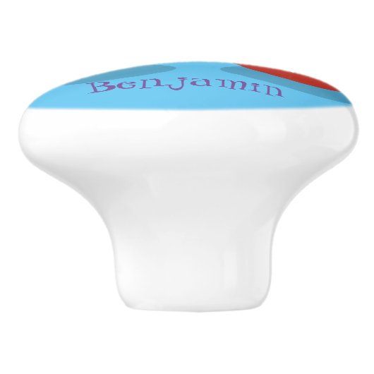 Cartoon van kawaï-luiers en paprika's keramische knop (Zijkant)