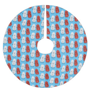 Cartoon van kawaï-luiers en paprika's kerstboom rok