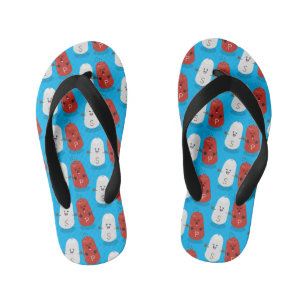 Cartoon van kawaï-luiers en paprika's kinder teenslippers