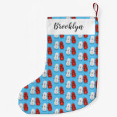 Cartoon van kawaï-luiers en paprika's kleine kerstsok (Achterkant)